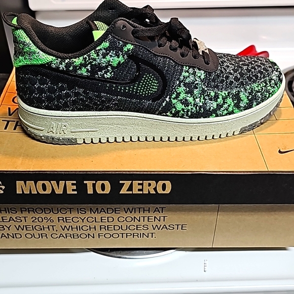 Nike Other - Nike AF1 Crater Flyknitt NN Size 12 Black-Scream Green 🦎✅️